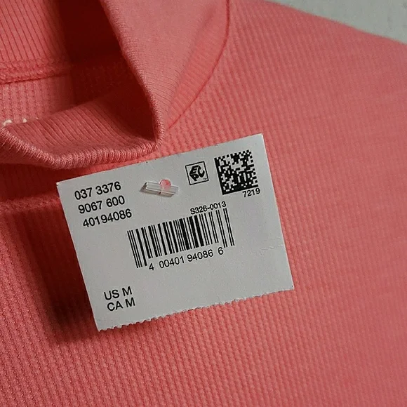 NWT American Eagle AEO Long Sleeve Cropped Hey Baby Mock Neck Tee Medium Preppy - Picture 9 of 12